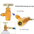 thumbnail image 5 of GUYUTING AC Refrigerant Recharge Kit with Gauge 59 Inch Hose R134A R12 R22 Self Sealing Can Tap Copper Rubber Construction, 5 of 8