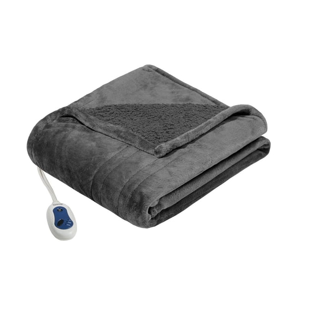 Home Essence Apartment Heated microlight to teddy fleece throw