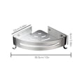 thumbnail image 2 of Estante de esquina para cuarto de baño, ducha, almacenamiento, soporte de pared, estante de aluminio con orificios de drenaje, triangular, brillante Sweethay HA7523-01B, 2 of 6