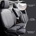 thumbnail image 6 of Fit for Volkswagen Touareg 2011 Seat Cover, PU Leather Full Set of 5 Seats Retain Seatbelt Port Waterproof, Gray Car Seat Covers, Protect Car Seats, 6 of 6