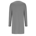 thumbnail image 5 of Liquidation d'Automne! Robes pour Femmes, Robe Décontractée à Manches Longues pour Femmes avec Poches, Robe à Manches Longues à Col Rond Longueur Genou Gris P, 5 of 5