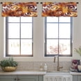 thumbnail image 4 of LALILO Kitchen Curtain Valance Watercolor With Halloween Ghost Rod Pocket Window Curtain 52"x 18" Set of 2, 4 of 7