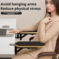 thumbnail image 7 of Foldable and Rotatable Wooden Computer Arm Support Bracket for Office Desk - Elbow and Wrist Support, 7 of 7