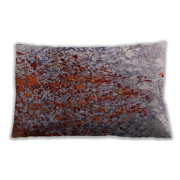 Ahgly Company Outdoor Rectangular Mid-Century Modern Lumbar Throw Pillow, 13 inch by 19 inch