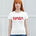 thumbnail image 4 of Vintage NASA Worm Logo T-Shirt Astronaut Space Exploration Emblem Women's Tee, 4 of 7