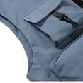 thumbnail image 5 of HOOMEUMY Mens Cargo Vest Deals Standing Collar Jacket Pocket Design Casual Workout Sleeveless Clothes Fashion 2024 Trendy Classic Solid Coat Gray XXXXL, 5 of 5