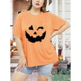 thumbnail image 2 of XCHQRTI Women Plus Size Hocus Pocus Shirt Graphic Halloween Casual Letter T-Shirt Short Sleeve Quote Funny Saying Top Tees, 2 of 7