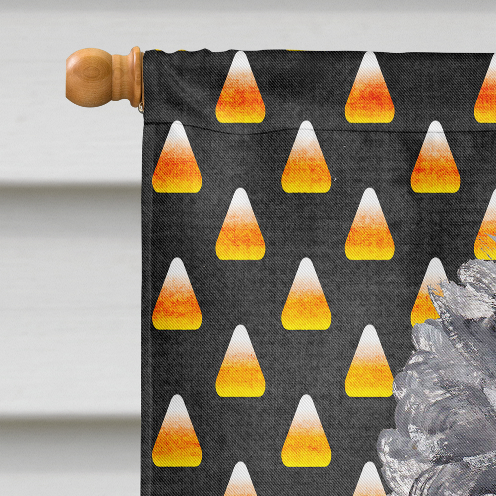 Carolines Treasures SC9650CHF Black Standard Poodle Candy Corn Halloween Flag Canvas, Large, Multicolor