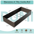 thumbnail image 2 of Tcbosik Galvanized Raised Garden Bed 8x4x1.5ft, Planter Box for Outdoor, Metal Plant Pot for Gardening Vegetables, Fruits, Flowers, Easy Assembly, Brown, 2 of 8