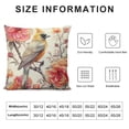 thumbnail image 6 of COMIO Throw Pillow Covers,Pillowcases,Pillow Cases,Floral Vintage Parrot Blossom, 2-Pc White, 6 of 6