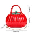 thumbnail image 3 of Oioii Women Pumpkin Shaped Crossbody Shoulder Bag Unique Weird Handbag Novelty Halloween Pumpkin Bag, 3 of 7
