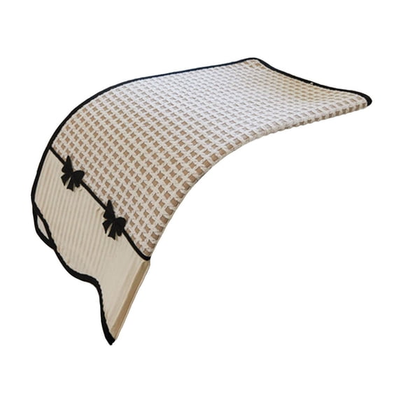 Qholemyo Butterfly Edge Thickened Warm Winter Sofa Seat Cushion Straight Rows Fixed Non Slip Sofa Cover Decorative Chair Pad