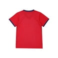 thumbnail image 4 of Miutii Kids Boys Football Jersey Short Sleeve Soccer T-Shirt Uniform Running Biking Tee Tops B Red 3XS, 4 of 9
