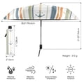 thumbnail image 3 of FORMRS Travel Umbrella Folding Auto Open Close Windproof Rain UV Protection, Nautical Pattern, 3 of 8