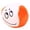 Orange Funny Leather Sandbag#2, variant on Funny Leather Sandbag, Leather Funny Expression Soft Sandbags, Footbag Sack for Kick Ball, Professional Footbag Sack for Adults and Beginners, Outdoor & Indoor Toss Game Red