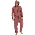 thumbnail image 6 of TBWNWG Men's Pajama & Loungewear Jumpsuit Solid Color Long Sleeve Zip Hoodie Sleepwear for Comfort and Style,Sizes L, 6 of 7