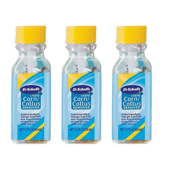 (3 Pack) Dr. Scholls Corn Callus Remover Liquid Treatment Bulk Packaging 0.33oz