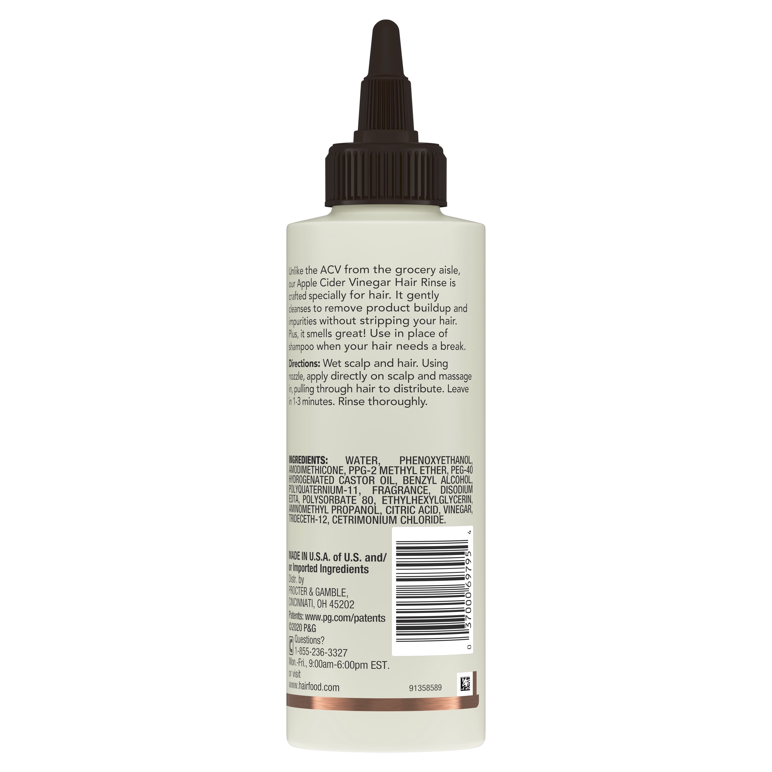 Hair Food Apple Cider Vinegar Rinse, Sulfate Free, 6.4 oz