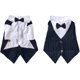 thumbnail image 2 of Ropa para mascotas Camisa para perro Esmoquin para perro Camisa de pajarita adecuada para boda Cachorro Bulldog francés Pug (L, Camisa de pajarita), 2 of 5