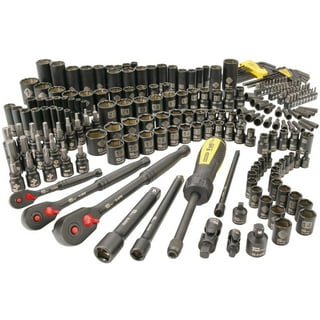 Stanley 92-839 Socket Set, Vanadium Steel, Chrome, Black