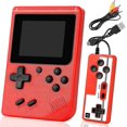thumbnail image 1 of Consola de juegos, consola de juegos retro Fc (roja), consola de juegos portátil para niños, mini consola de juegos con 400 juegos clásicos, regalo para niños, 1 of 5