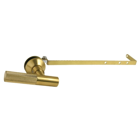 Kingston Brass KTKNLD7 Universal Front or Side Mount Toilet Tank Lever with Knurled Handle in Brushed Brass
