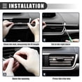 thumbnail image 4 of Unique Bargains Universal Car Vent Outlet Trim Bling Car Accessories Rhinestone Yellow 12Pcs, 4 of 6
