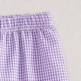 thumbnail image 4 of mgoYE Toddler Baby Boy Girl Pants Retro Elastic Waist Checkered Plaid Long Pants Casual Sweatpants Bottoms 9M-5T(Purple,9-12 Months), 4 of 7