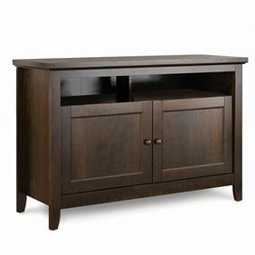 Giselle 47 Dark Cherry Wood Contemporary Entertainment Center