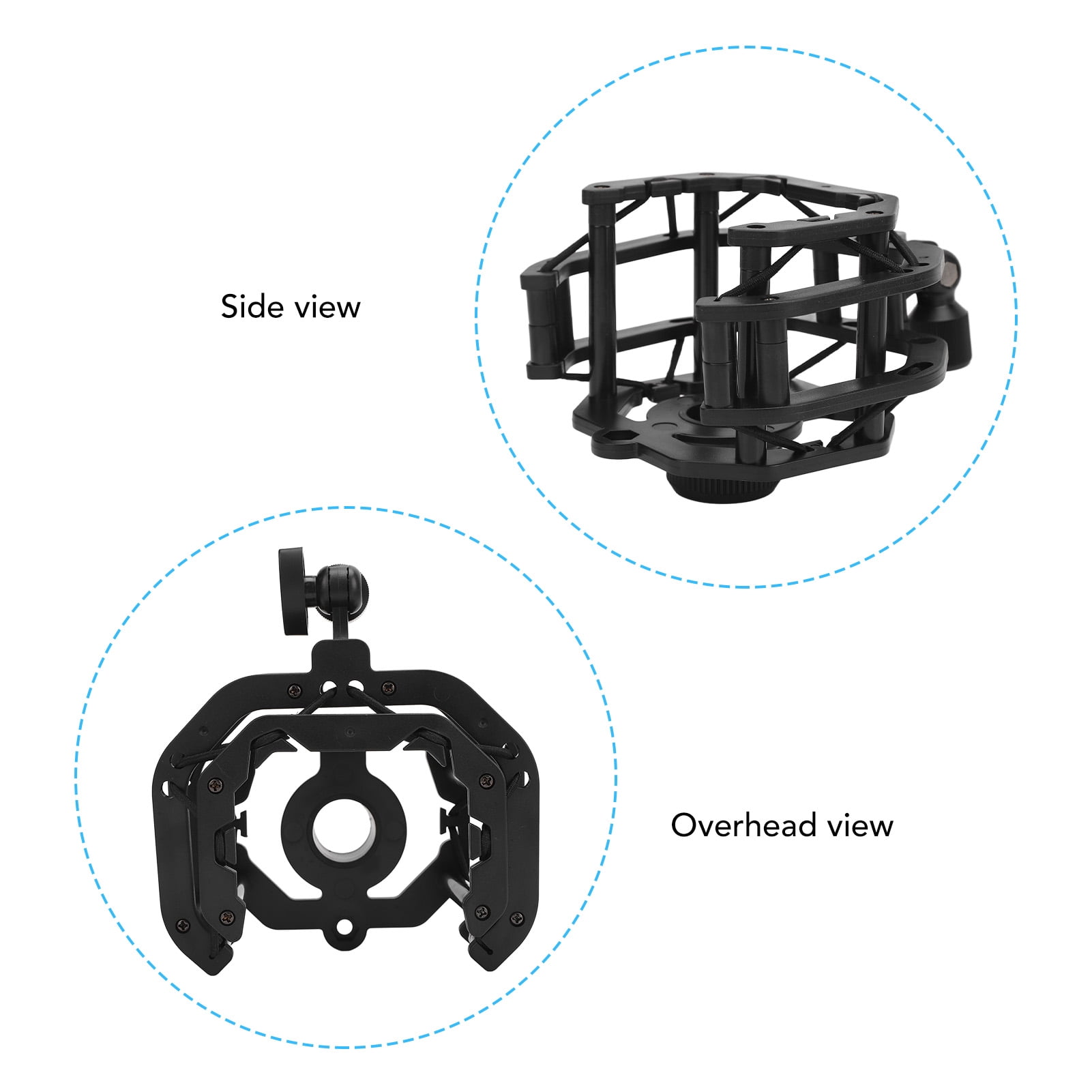 YAHHU Professional Microphone Shock Mount Filter Adjustable Recording Mic Holder Clip Pack for Neumann U87 Dia 24MM (0.94 inches)