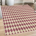 thumbnail image 1 of Flower Decorative Rug, Rhombus Pattern with Retro Design Inspirations Vintage Argyle Arrangement, Quality Carpet for Bedroom Dorm and Living Room, 6 Sizes, Forest Green, by Ambesonne, 1 of 4