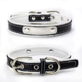 thumbnail image 1 of Collar para perro pequeño y cómodo de cuero suave al tacto, acolchado, ajustable, duradero, anillo de lazo de aleación antioxidante, 1 of 5