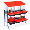 thumbnail image 3 of Resistente Galvanized Steel 6 cm de Alturaole Rojo Chicken Nesting Caja con Soporte Cerrable Lid para Easy Egg Collection Ideal para Outdoor Poultry Coops en Farms y Backyards, 3 of 7