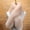 Rose Gold, variant on Women Winter Plush Scarf Crossover Furry Wrap with Side Slip Chic Layering Accessory Scarf