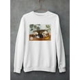 thumbnail image 3 of Adorable Dog And Cat Sleeping Sweatshirt Women -Victoria Borges Designs, Female Small, 3 of 4