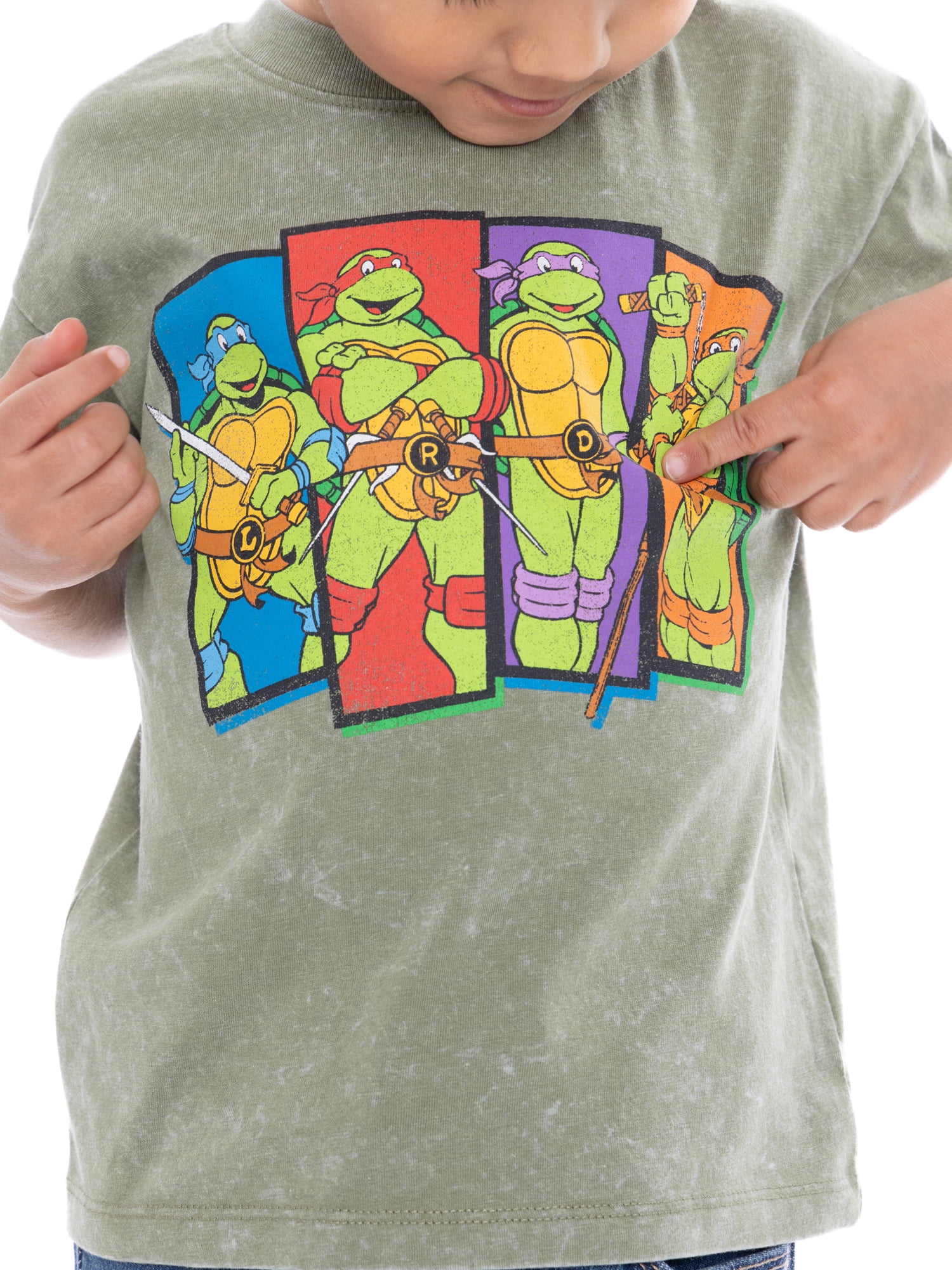 Teenage Mutant Ninja Turtles Toddler Graphic Crewneck Tee with Short Sleeves, Sizes 12M-5T