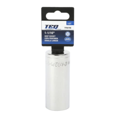 TEQ Correct Professional 1/2' Drive 12-Point Deep Socket 1-1/16'