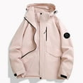 thumbnail image 2 of XUNKUSGA Light Jackets for Women Waterproof Hooded Long Sleeve Adjustable Cuffs Windbreaker Jacket Stylish Packable Rain Jacket Women with Pockets XS-3XL, 2 of 3