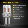 thumbnail image 3 of AUXITO Brilliant Red 1157 LED Bulbs Brake Lights 2800 Lumens Extremely Bright 2057 7528 7507 BAY15D 1157 LED Bulbs for Tail Lights Brake Lights , 2PCS, 3 of 7
