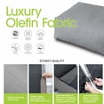 thumbnail image 6 of Evita Dark Gray Outdoor Ottoman Chair, Patio Footrest with Water-Resistant Olefin Fabric, High-Density Foam Filled Outdoor Pouf for Patio, Balcony & Poolside, 6 of 8