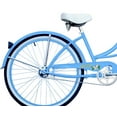 thumbnail image 6 of Wonder Wheels 26" Beach Cruiser Coaster Brake Stainless Steel Spokes One Piece Crank Alloy Baby Blue Rims 36H W/ Fenders - Baby Blue, 6 of 10