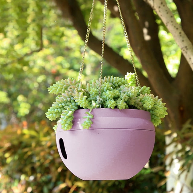 Hanging Rattan Small Size Hanging Basket Planter Water Barrier Designs No Rotten Rootss For Gardening And Home Decorating