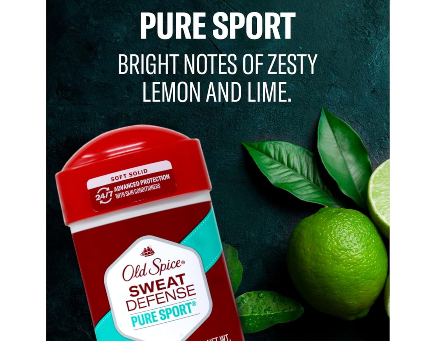 Old Spice Hardest Working Collection Sweat Defense Anti-Perspirant & Deodorant, Pure Sport Plus 2.60 oz (Pack of 2)