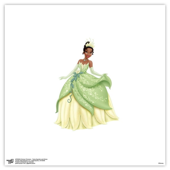 Gallery Pops Disney Princess - Tiana Sparkle and Shine Wall Art, Unframed Version, 12" x 12"