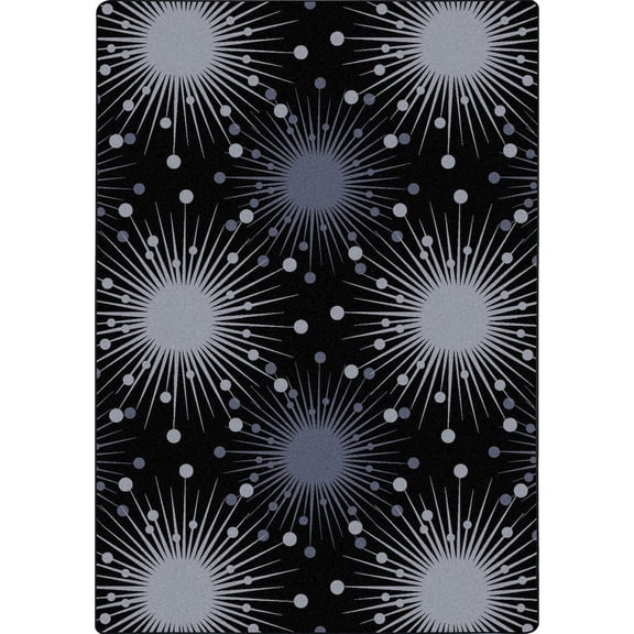Kaleidoscope - Whimsical Area Rugs Cosmopolitan, 5'4" x 7'8", Silver
