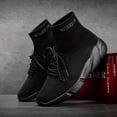 thumbnail image 5 of Men's Slip-on Sneakers With Shoelaces - Odor-resistant High Top Athletic Shoes - Lightweight And Breathable, 5 of 9