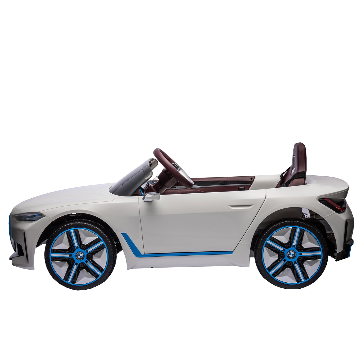 CIPACHO 12v Kids Ride On Car with 2.4G Parents Remote Control, Licensed BMW I4, Electric Car for Kids, 3 Speed Adjustable, White