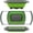 Green, variant on Collapsible Colander Strainer with Extendable Handles - Over the Sink Vegetable/Fruit Colanders Strainers for Kitchen, Capacity of 6 quart (Red)