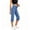 *1-Blue, variant on Women's High Elastic Waisted Denim Capris , Washed Pull On Capri Jeans For Women,Ladies' Stretch Cropped Pants with Pockets,Blue,S-2XL