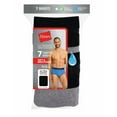 thumbnail image 2 of Hanes Men's No Ride Up Briefs Comfort Flex Waistband Blk/Grey 7-Pack, Style 7764B7, 2 of 3